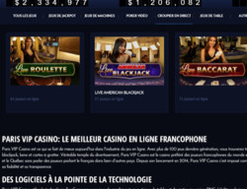 Live casino avec croupiers en direct de Paris VIP Casino