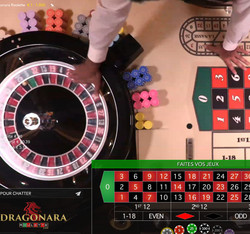 Dragonara Roulette, table réelle de roulette en ligne