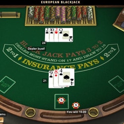 Exemple de table de blackjack gratuit en ligne