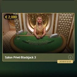 Blackjack Salon Privé sur Casino Extra pour joueurs VIP