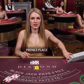 Blackjack Diamond VIP : jouez au blackjack avec de grosses mises !