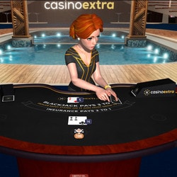 La table 3D de Sonya Blackjack est accessible sur Casino Extra en version gratuite